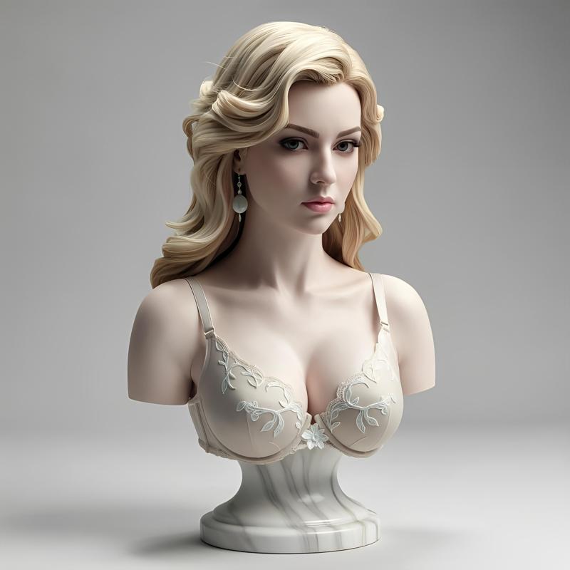 100mm Fantasy Female Bust: Detailed Portrait