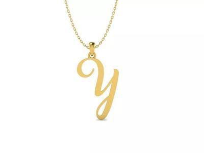 Amarillo Initial Pendant Letter Y