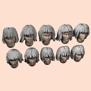 28mm sinner wive heads + space nuns hairy