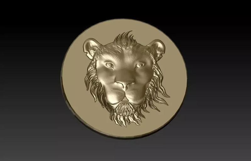 Tsavo lion head coin