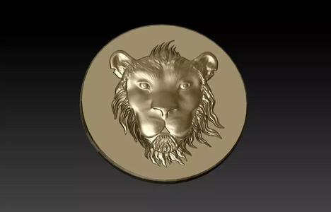 Tsavo lion head coin