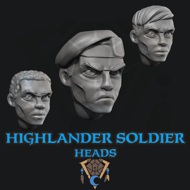 Highlander Soldiers - Heads