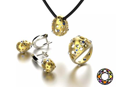 Easter eggs collection set 2 with gems 0140