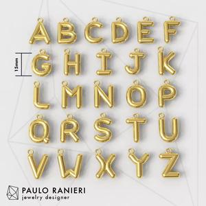 15mm Balloon Alphabet - 26 Letter Pendants
