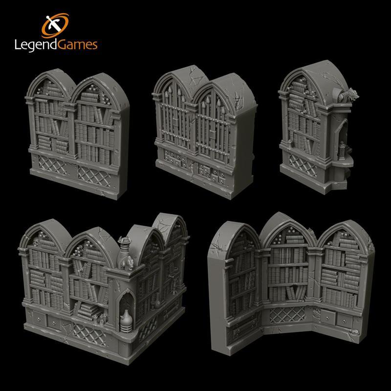 Wizards Library Bookcase - Necromancer set - LegendGames