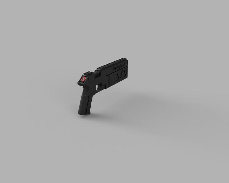 Rail pistol with electronics