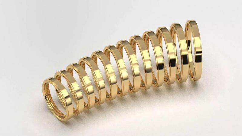 Band Ring for Men print model 3D R0141-W 3mm