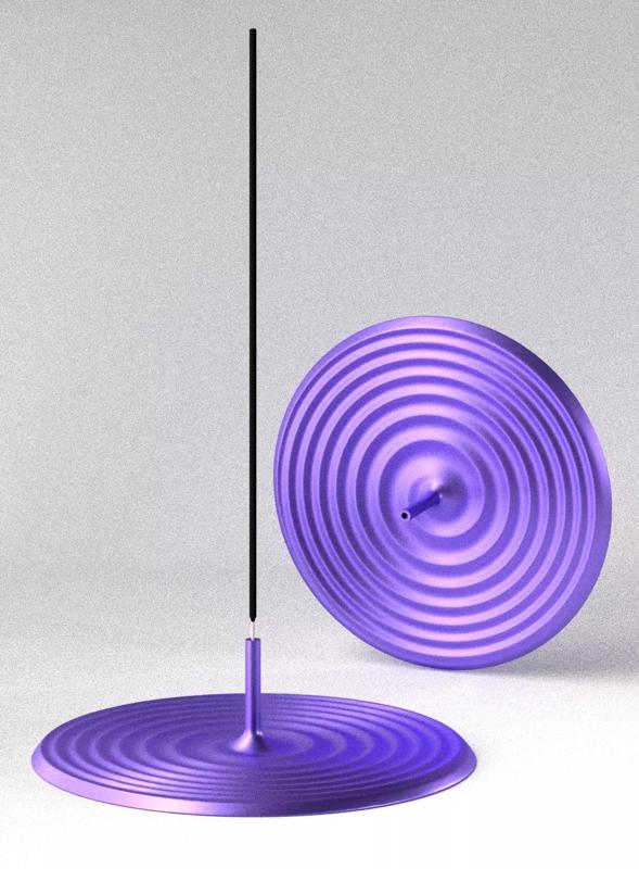 Two spirals incense burner