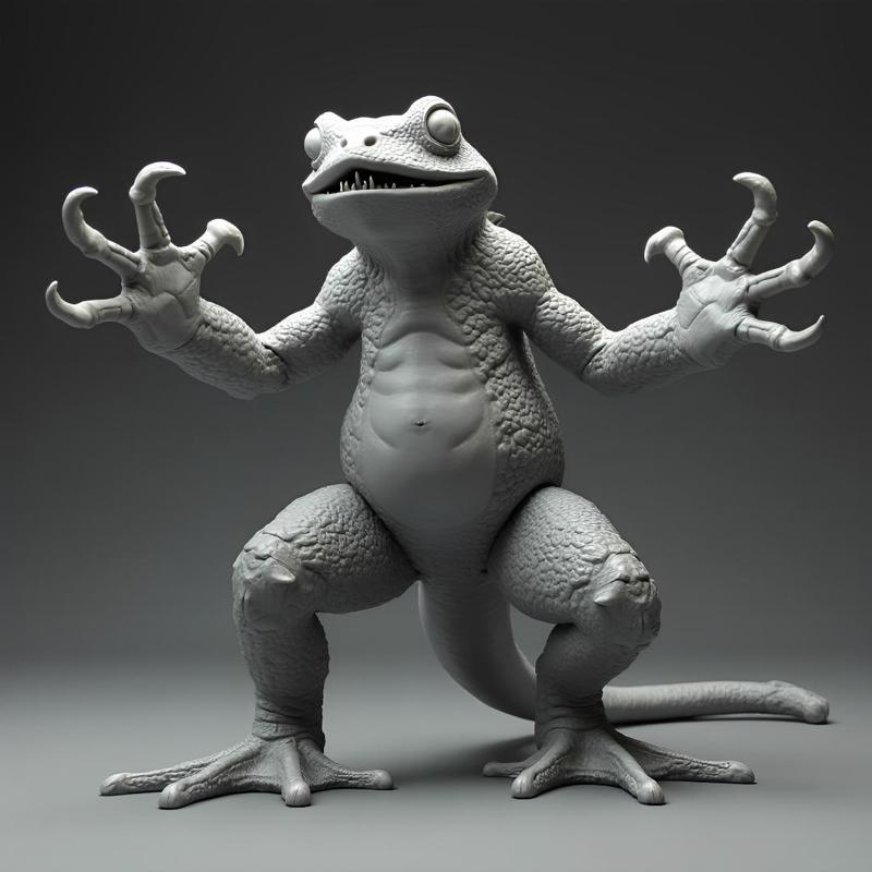 Grotesque Lizardman Miniature (28mm)