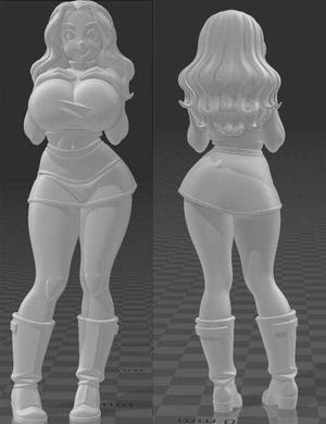 MILF WOMAN CASUAL VERSION WITH CROP TOP AND SKIRT SCALE 1:18