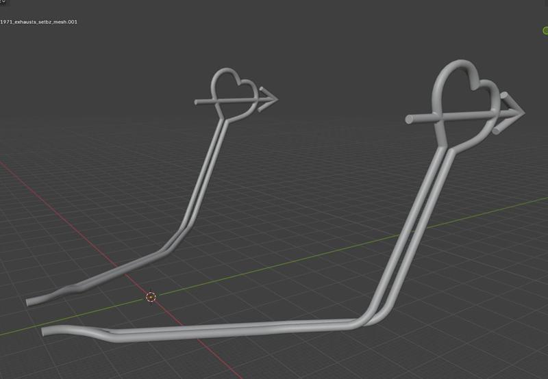 1:24 Bosozoku style heart exhaust