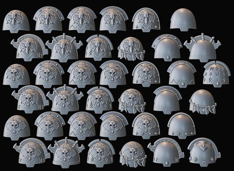 Viking Warrior Extermi Shoulder Pads Set02 Re-Upload