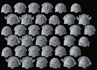 Viking Warrior Extermi Shoulder Pads Set02 Re-Upload