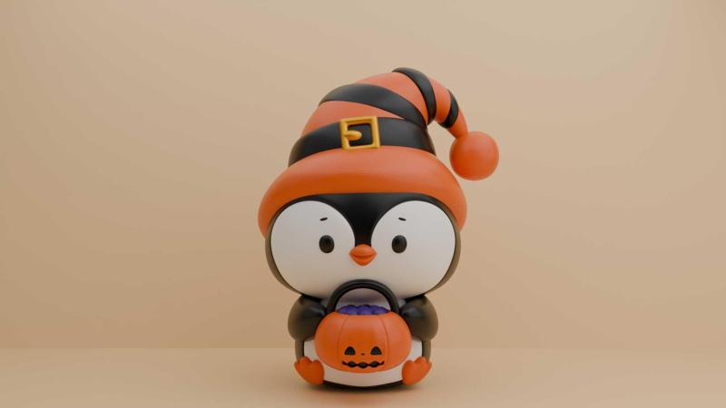 Halloween penguin figure