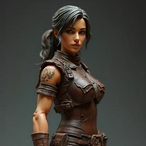 28-32mm Female Warrior Miniature