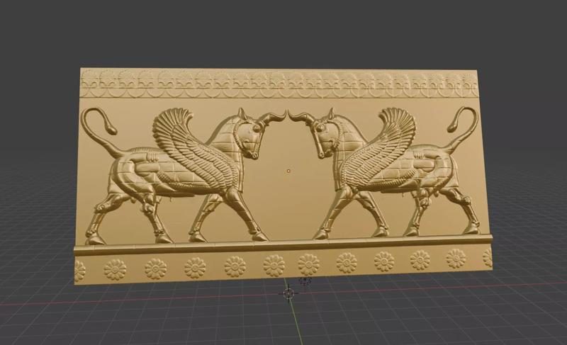 Persepolis Sacred Bull Sculpture