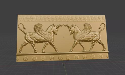 Persepolis Sacred Bull Sculpture