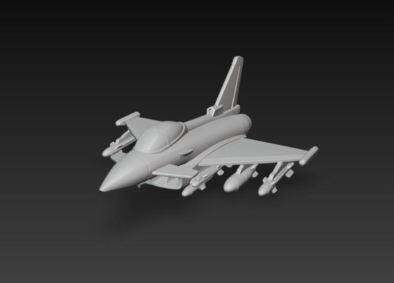 Eurofighter Typhoon – Modelo 3D de Avión de Combate para Impresión 3D