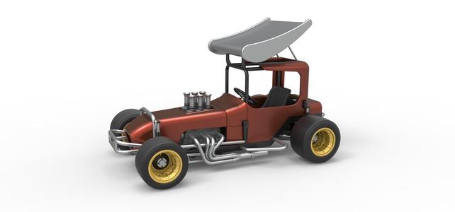 Vintage Winged Supermodified stock car Scale 1:25