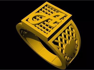 A alphabet ring 3dm file