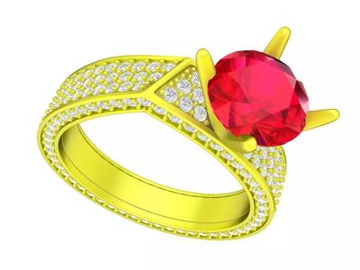 7889 luxury art diamond women ring