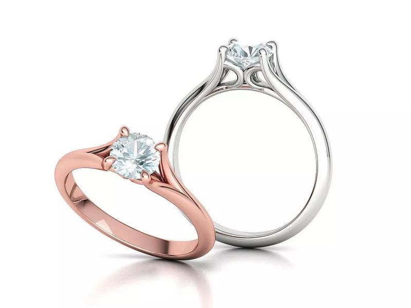 6mm Solitaire Ring Violet Yshank Engagement Ring