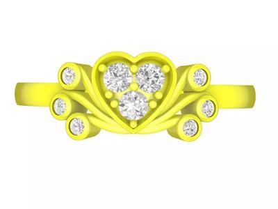 6891 Heart Diamond Women Ring