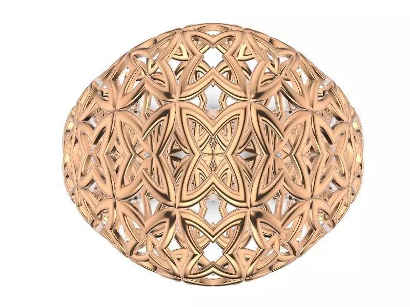 4 petal flower pattern ring stl verified