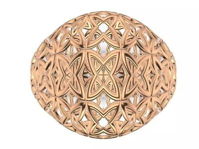 4 petal flower pattern ring stl verified