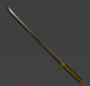 Aizen’s Katana – 3D Printable Sword with Metal Rod Support