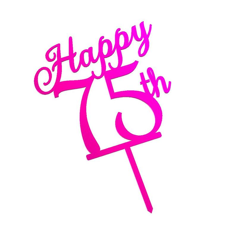 Happy 75th Cake Topper