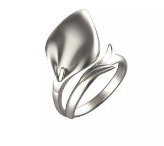 Adjustable Arum Lily Flower Ring