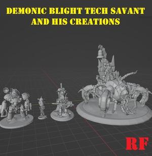 demonic blight tech savant and his creations (6mm-8mm scale)