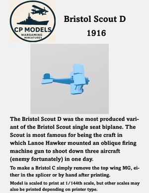 Bristol Scout D WWI Biplane