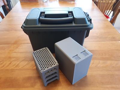50Cal and 30Cal Ammo Can / Box 9mm x19mm Para bulk storage trays and boxes