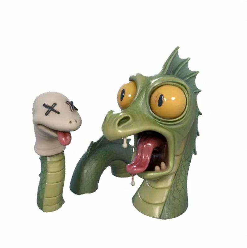 Crazy Sea Monster - 3D model of a crazy sea serpent with its head bitten off