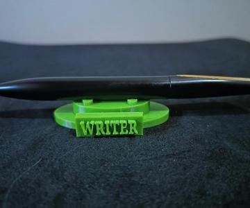 Elegant Pen Holder, with the text Writer