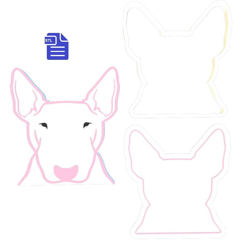 3pc Bull Terrier Bath Bomb Mold