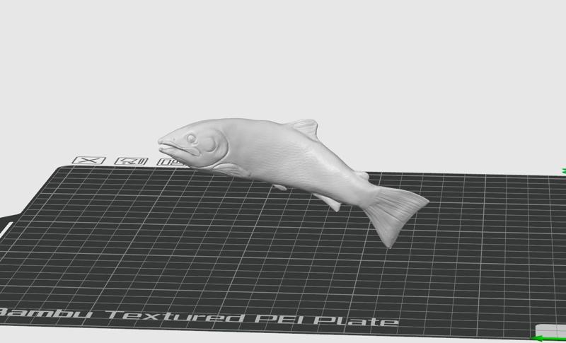 Sockeye Salmon fish, fishermans statue / figurine / fishing