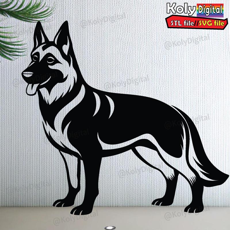 German Shepherd dog wall art