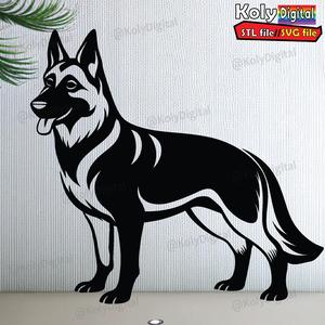 German Shepherd dog wall art