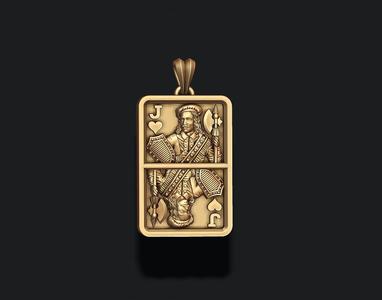 Heart Jack playing card pendant light 3D print model