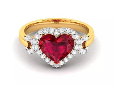 Solitaire Engagement Wedding Women Heart Rings