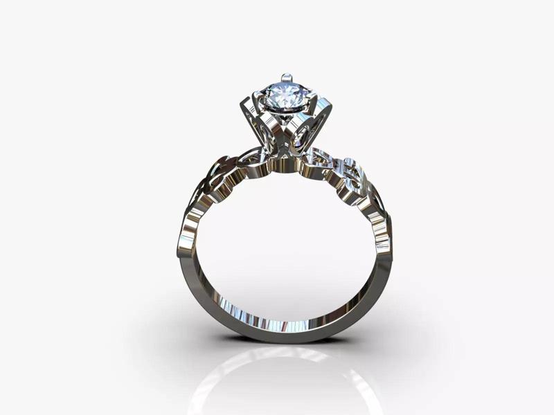 Solitaire heart ring