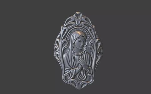 art nouveau mother mary virgin maria ring