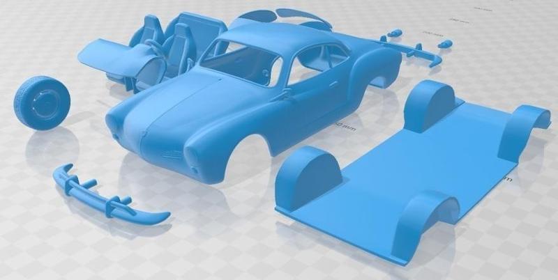 Volkswagen Karmann Ghia Coupe 1955 Printable