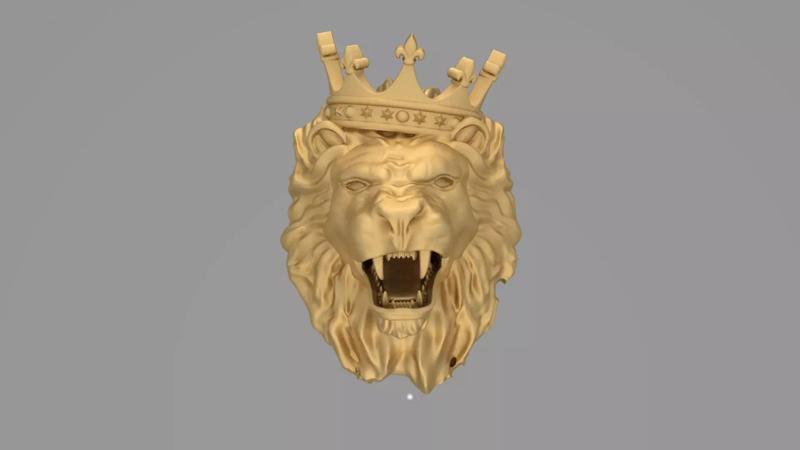 32mm Lion Pendent 4 3dmodel ritable model