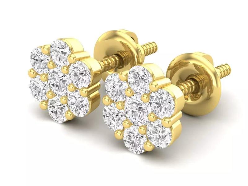 AV 721 Diamond cluster earrings