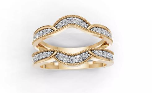 AV 709 Diamond Ladies Enhancer Double Guard Ring