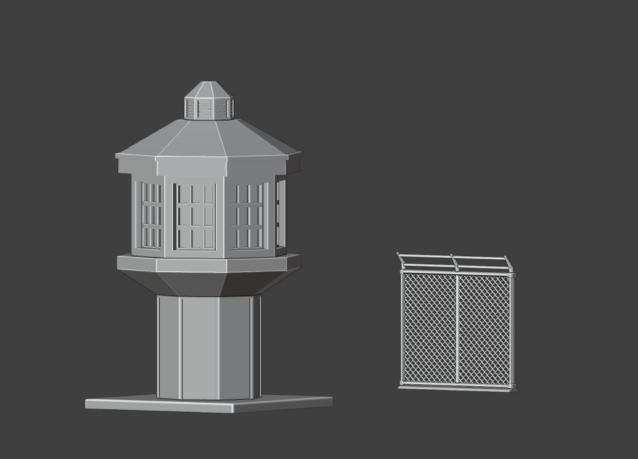 Gaslands Prison Fence and Tower STL | 3D Printable Post-Apocalyptic Terrain for 1:64 Scale Car Combat Games